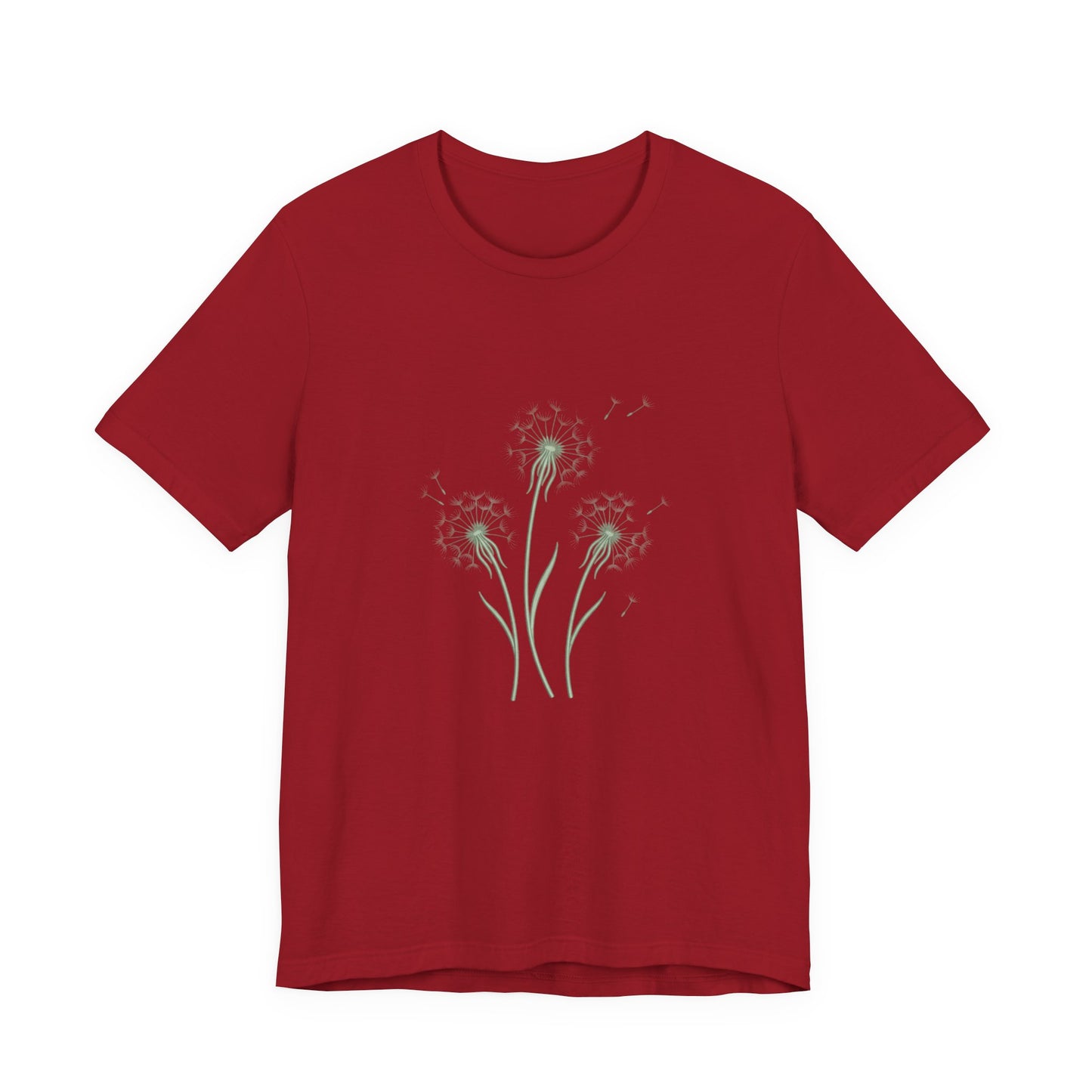 Dandelion Seed Trio Tee | Minimal Botanical Floral ShirtTricou Personalizat Păpădie Minimalistă | Bella Canvas® 3001 Bumbac Premium Unisex