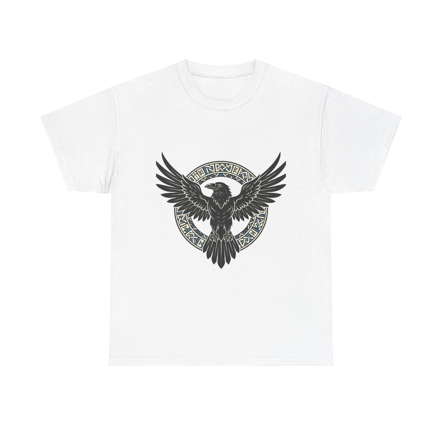 Viking Raven Circle Tee | Norse Knotwork Raven T-shirt