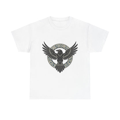 Viking Raven Circle Tee | Norse Knotwork Raven T-shirt