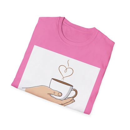 Enjoy Simple Things Coffee Cup T-Shirt | Minimalist Hand Illustration