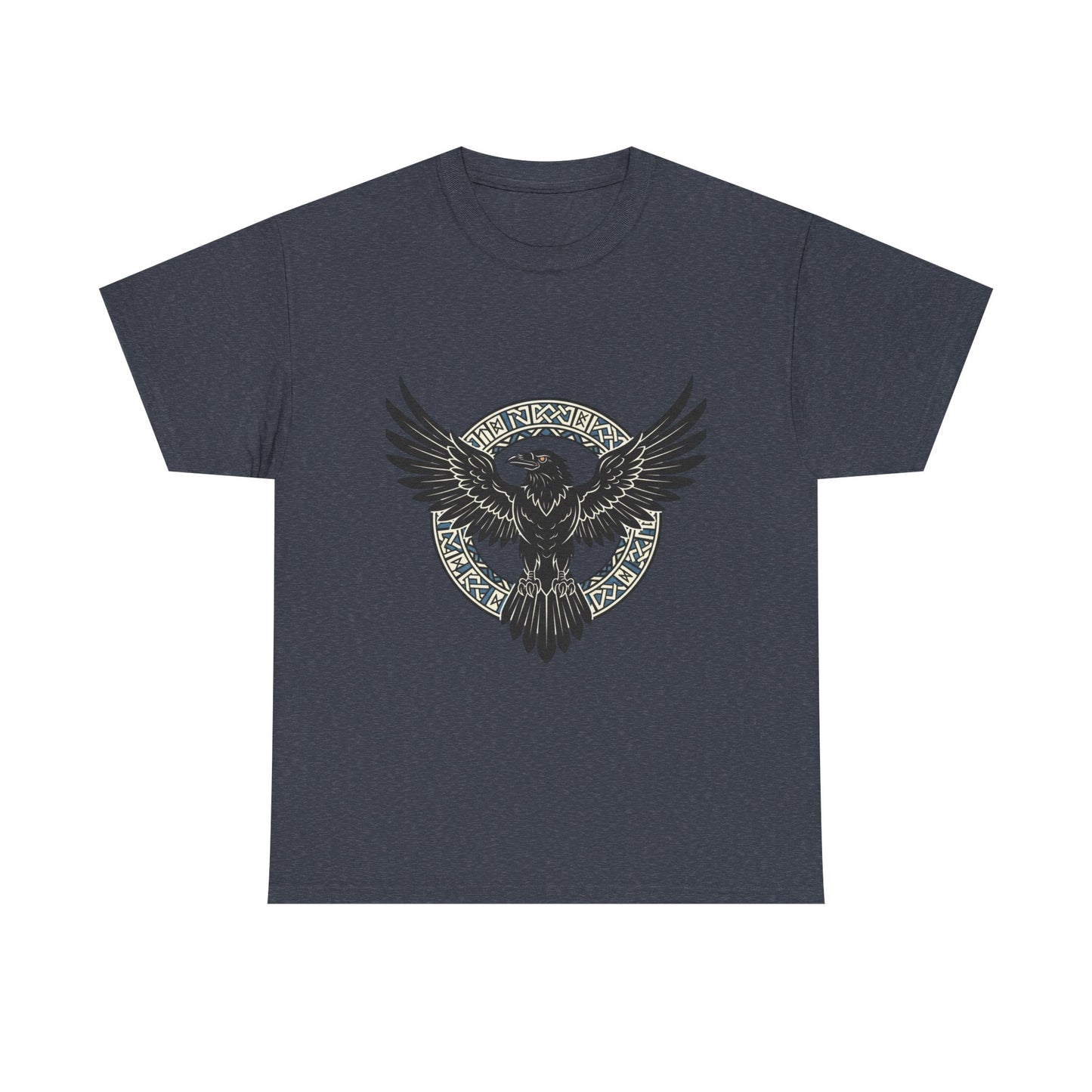Viking Raven Circle Tee | Norse Knotwork Raven T-shirt