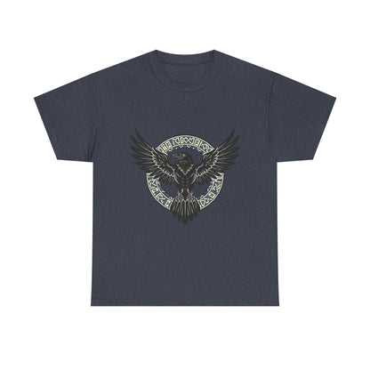 Viking Raven Circle Tee | Norse Knotwork Raven T-shirt
