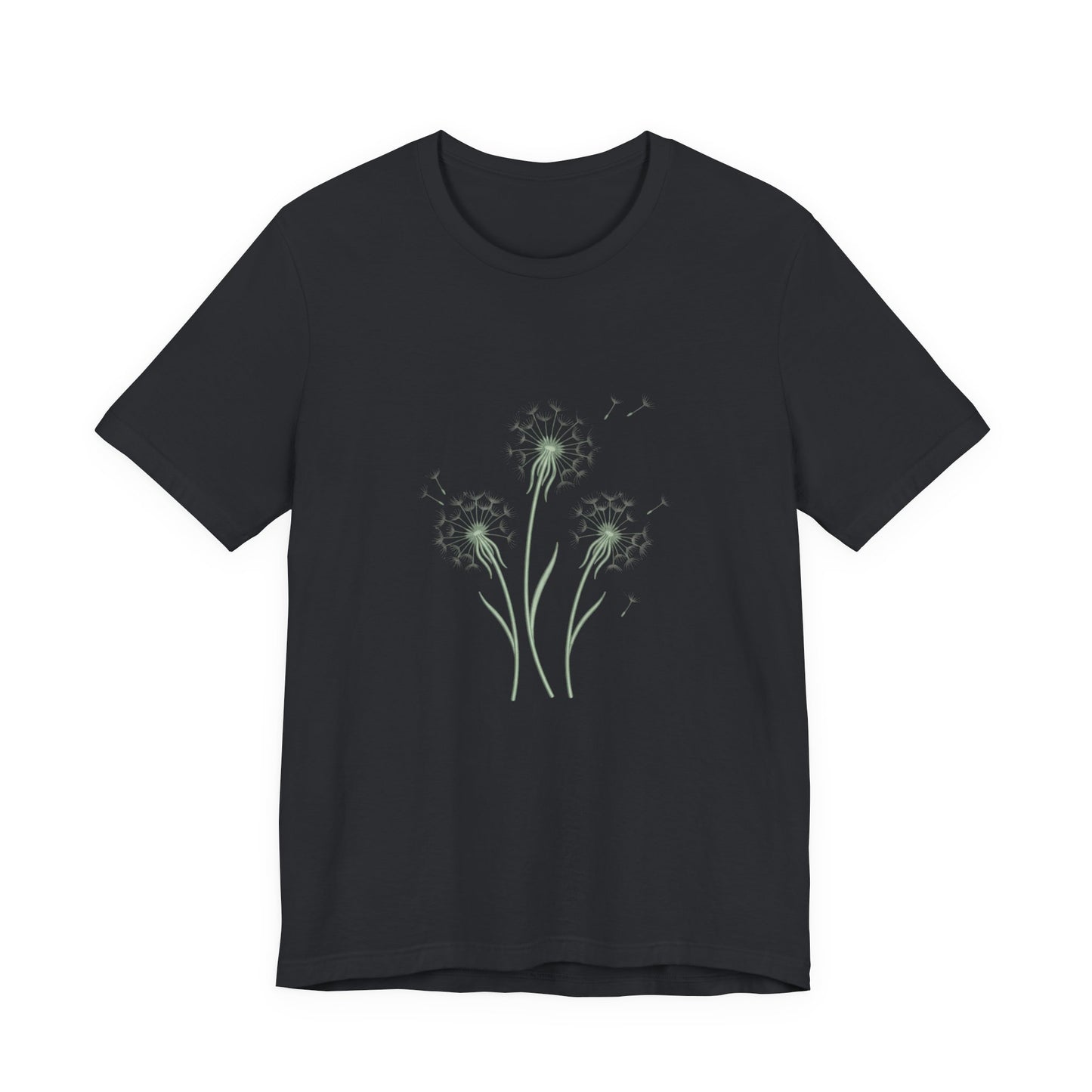 Dandelion Seed Trio Tee | Minimal Botanical Floral ShirtTricou Personalizat Păpădie Minimalistă | Bella Canvas® 3001 Bumbac Premium Unisex