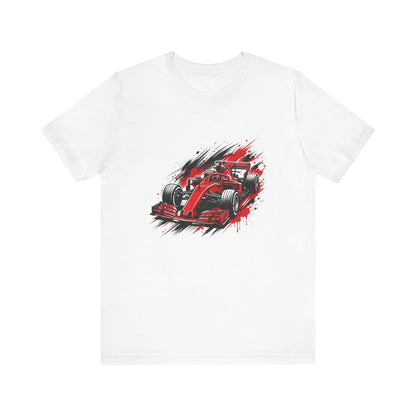 Red Racing Formula Car tee | Race Car T-Tricou Personalizat Formula Racing Red Storm | Bella Canvas® 3001 100% Bumbac Premium Unisex