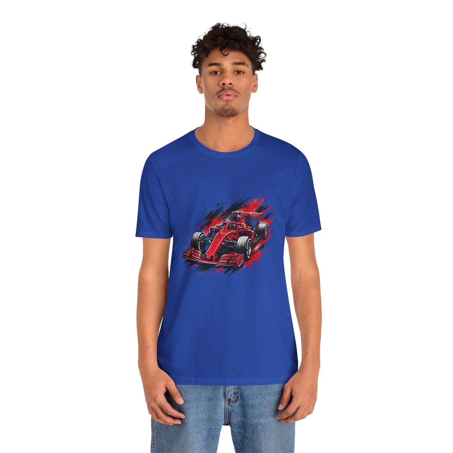 Red Racing Formula Car tee | Race Car T-Tricou Personalizat Formula Racing Red Storm | Bella Canvas® 3001 100% Bumbac Premium Unisex