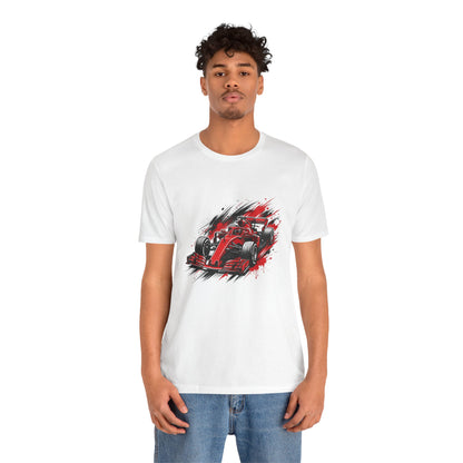 Red Racing Formula Car tee | Race Car T-Tricou Personalizat Formula Racing Red Storm | Bella Canvas® 3001 100% Bumbac Premium Unisex