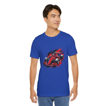 Red Racing Formula Car tee | Race Car T-Tricou Personalizat Formula Racing Red Storm | Bella Canvas® 3001 100% Bumbac Premium Unisex