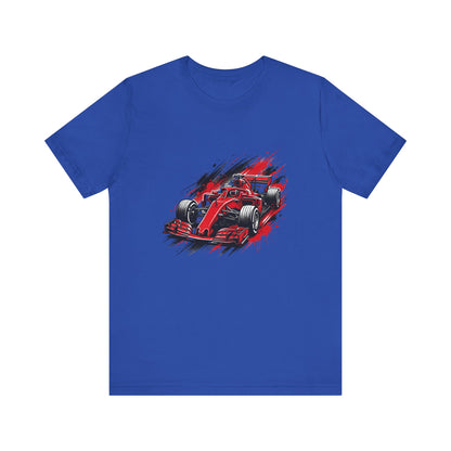 Red Racing Formula Car tee | Race Car T-Tricou Personalizat Formula Racing Red Storm | Bella Canvas® 3001 100% Bumbac Premium Unisex
