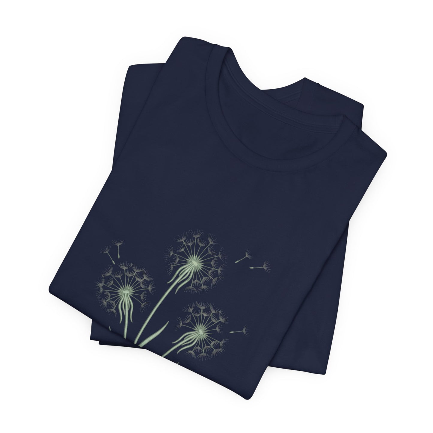 Dandelion Seed Trio Tee | Minimal Botanical Floral ShirtTricou Personalizat Păpădie Minimalistă | Bella Canvas® 3001 Bumbac Premium Unisex