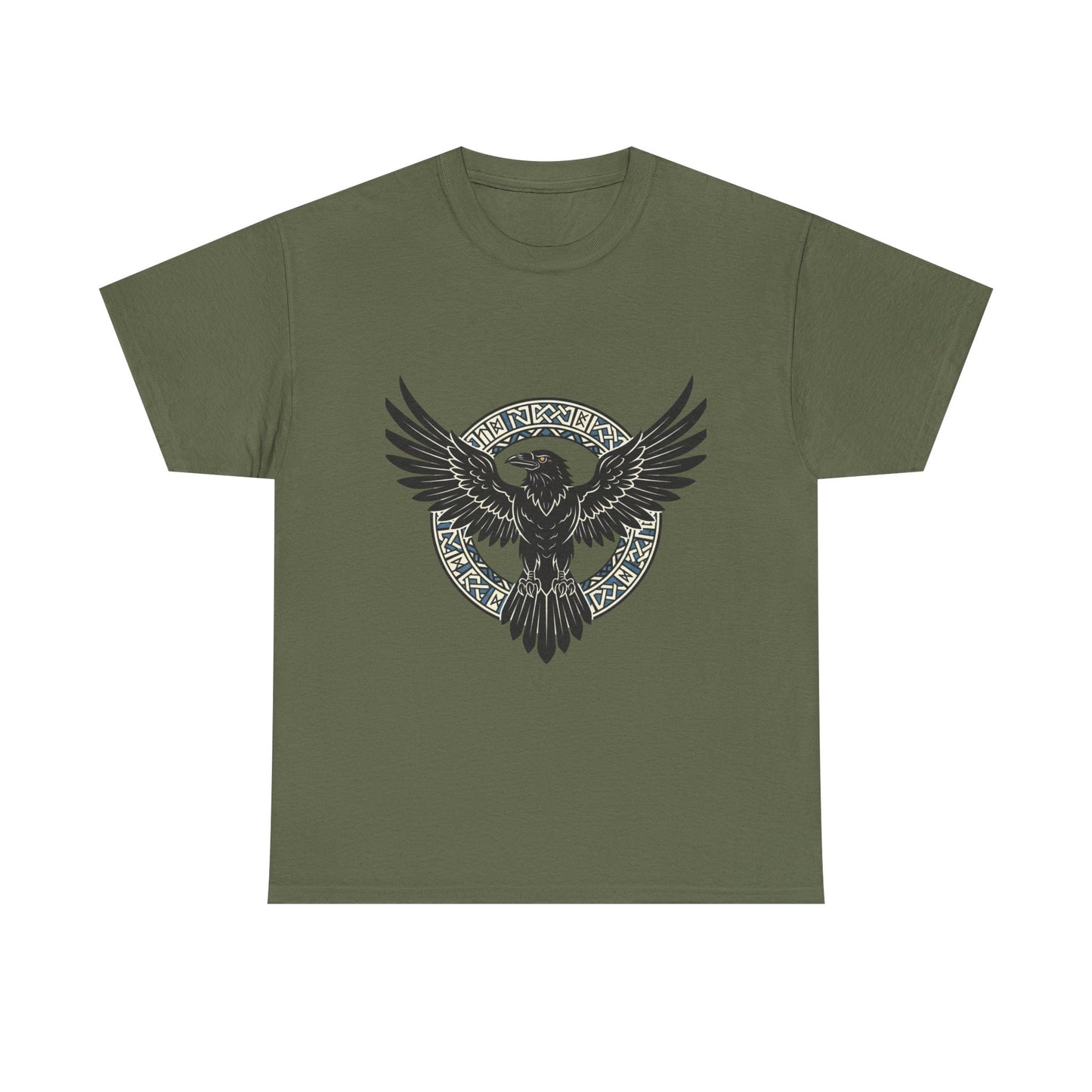 Viking Raven Circle Tee | Norse Knotwork Raven T-shirt