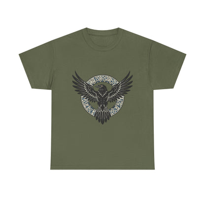 Viking Raven Circle Tee | Norse Knotwork Raven T-shirt