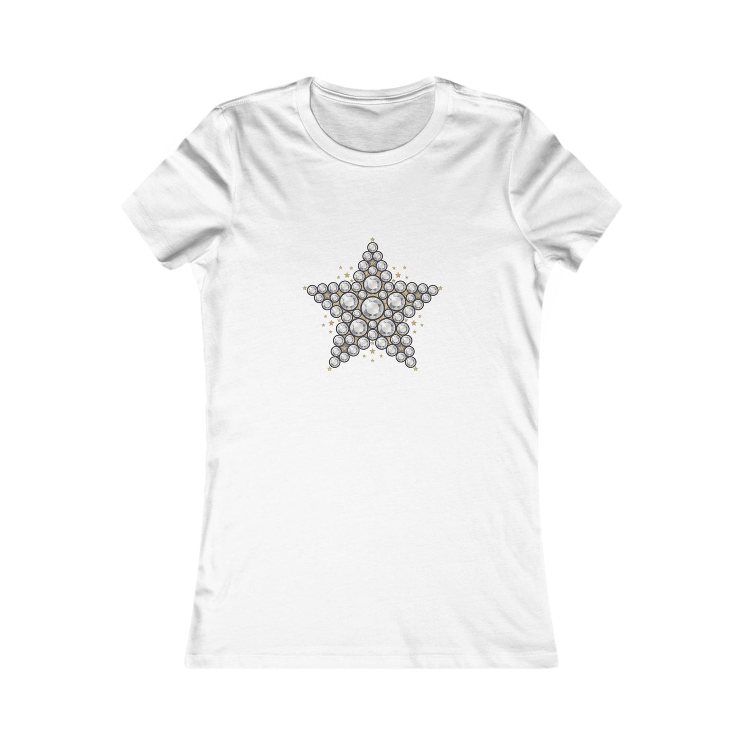 Bubble Star Tee | Hand-drawn bubble star graphic, minimalist celestial designTricou Damă Premium 100% Bumbac – Elegant, Confortabil & Modern