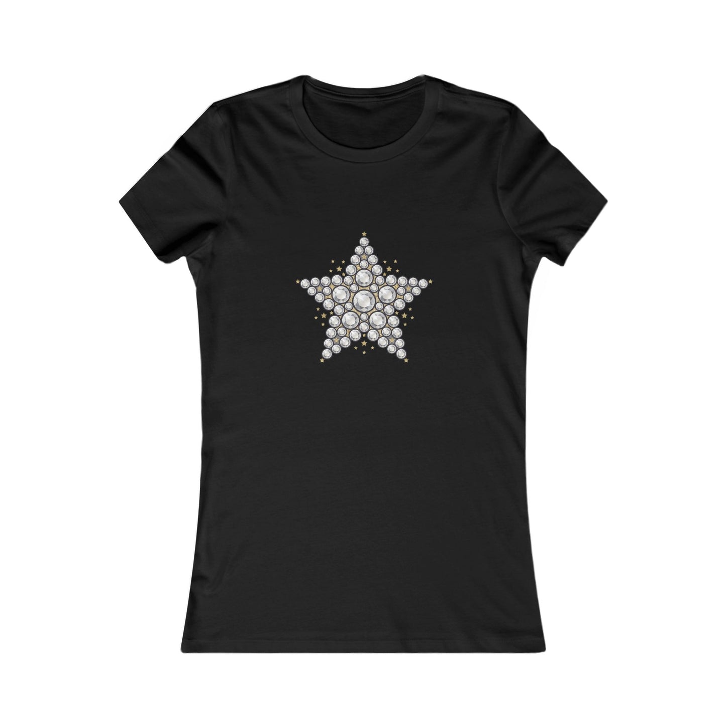 Bubble Star Tee | Hand-drawn bubble star graphic, minimalist celestial designTricou Damă Premium 100% Bumbac – Elegant, Confortabil & Modern