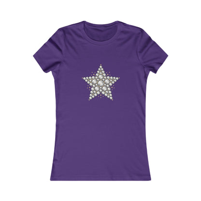 Bubble Star Tee | Hand-drawn bubble star graphic, minimalist celestial designTricou Damă Premium 100% Bumbac – Elegant, Confortabil & Modern
