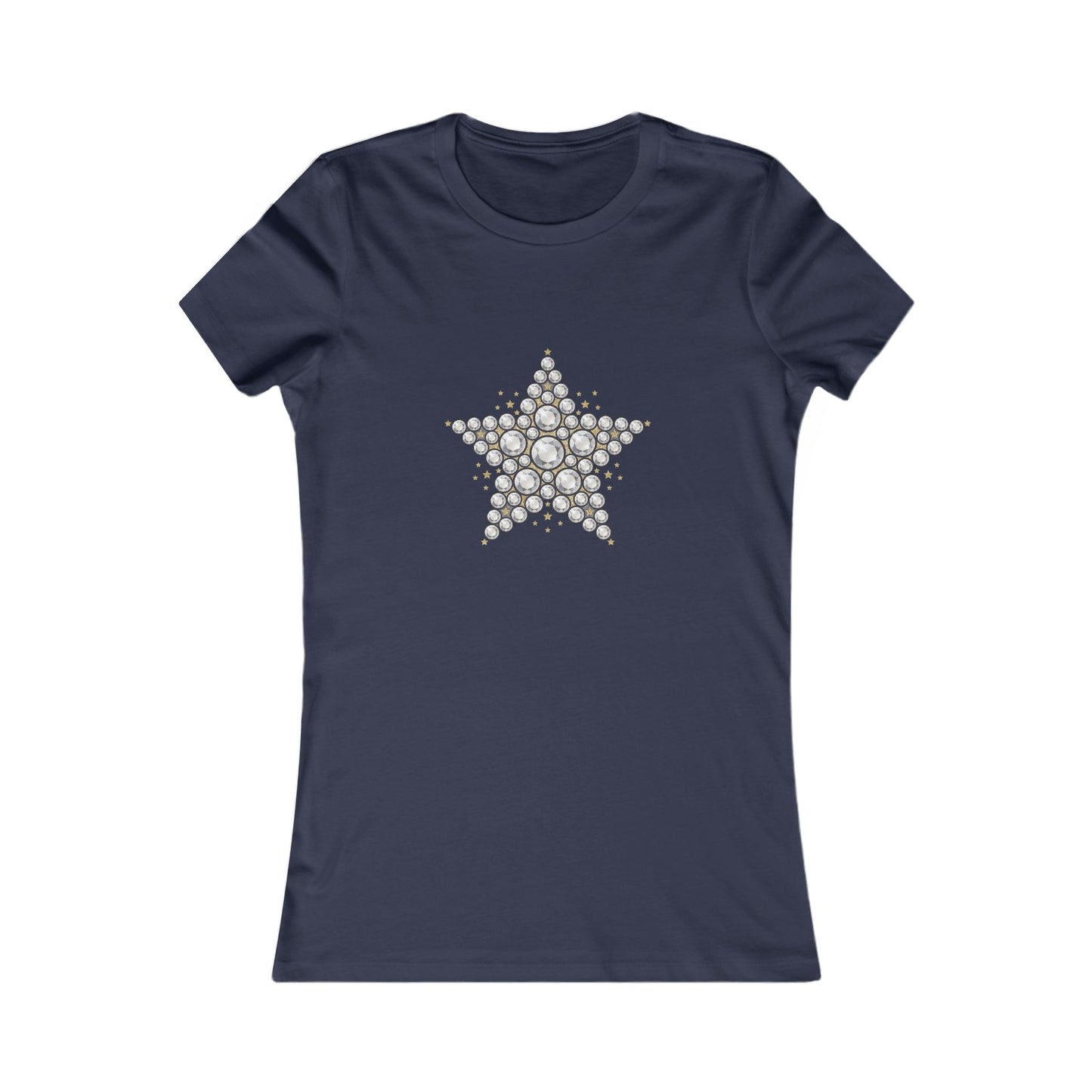 Bubble Star Tee | Hand-drawn bubble star graphic, minimalist celestial designTricou Damă Premium 100% Bumbac – Elegant, Confortabil & Modern