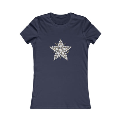 Bubble Star Tee | Hand-drawn bubble star graphic, minimalist celestial designTricou Damă Premium 100% Bumbac – Elegant, Confortabil & Modern