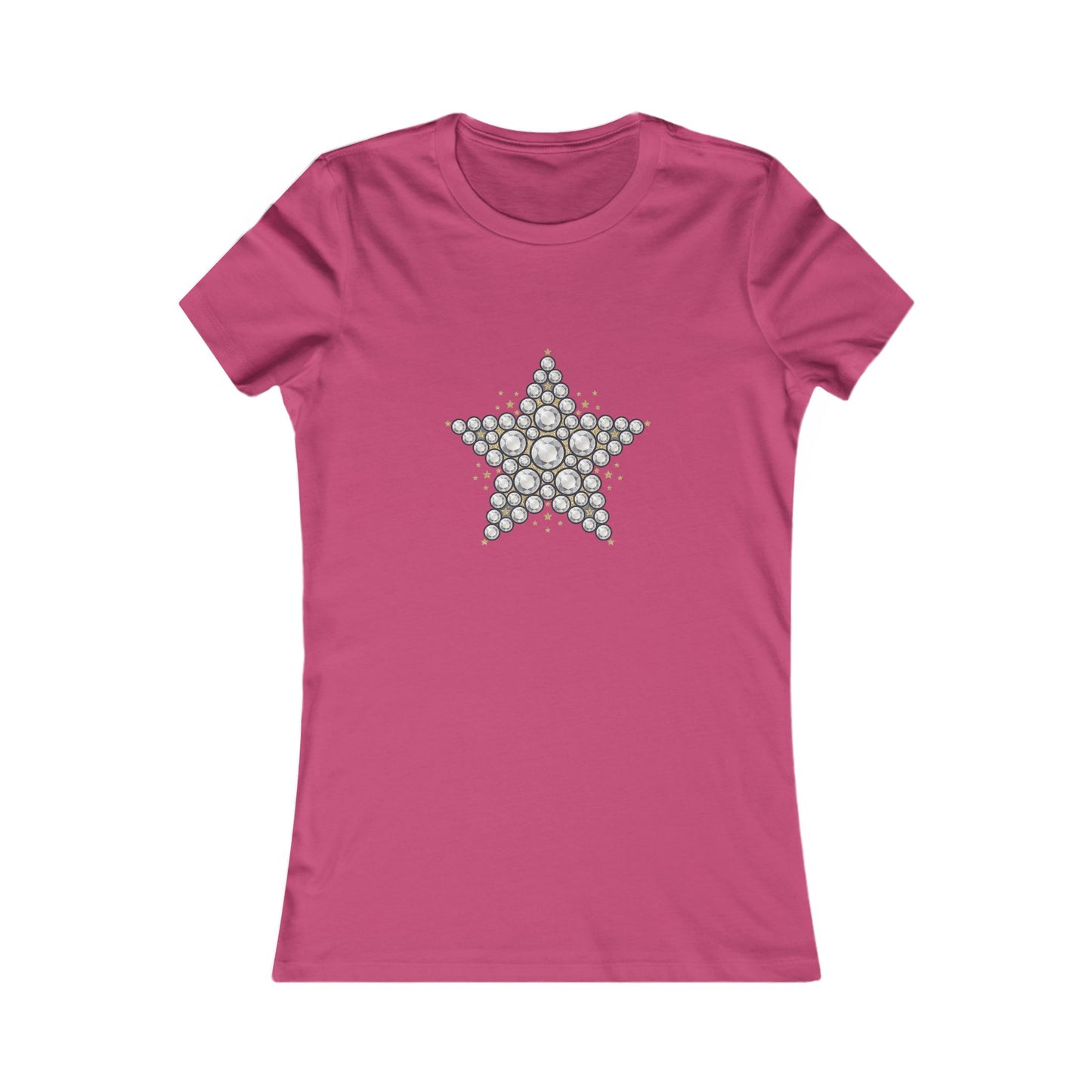 Bubble Star Tee | Hand-drawn bubble star graphic, minimalist celestial designTricou Damă Premium 100% Bumbac – Elegant, Confortabil & Modern