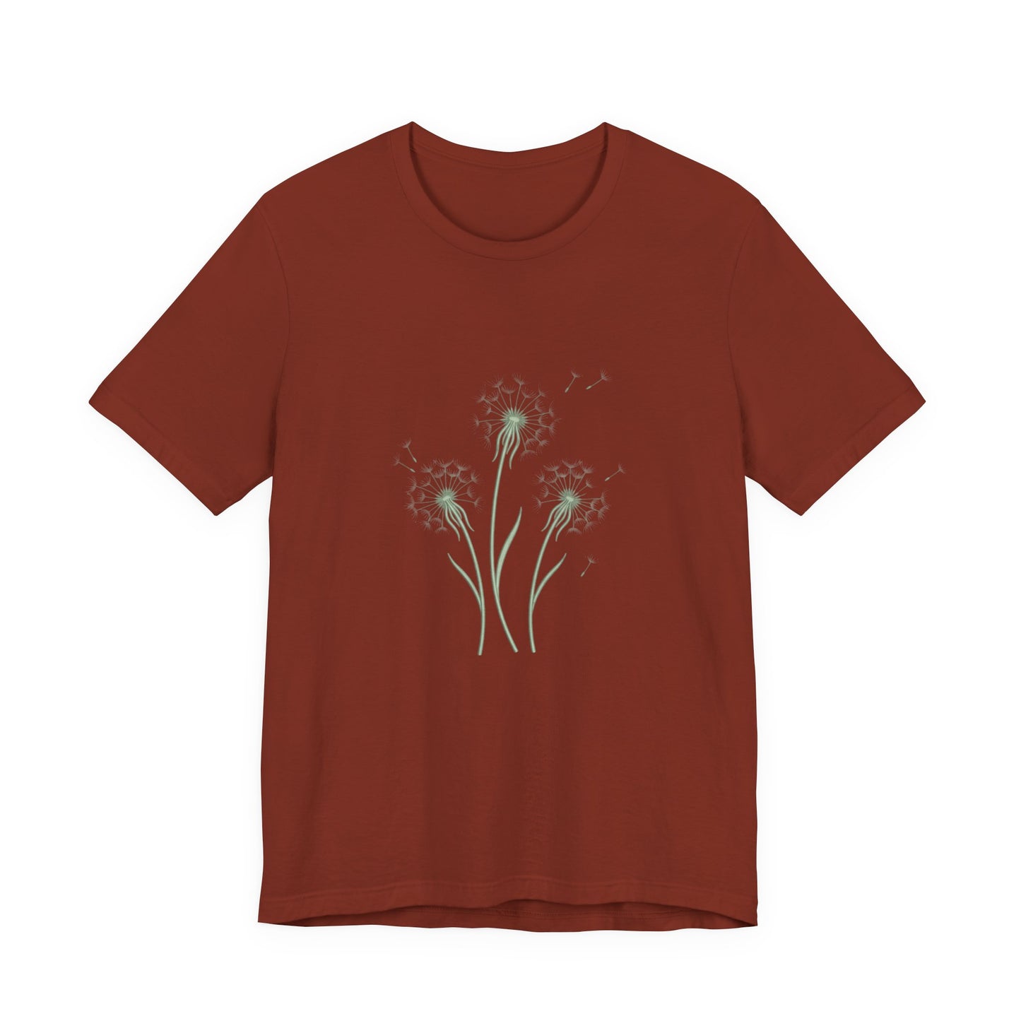 Dandelion Seed Trio Tee | Minimal Botanical Floral ShirtTricou Personalizat Păpădie Minimalistă | Bella Canvas® 3001 Bumbac Premium Unisex