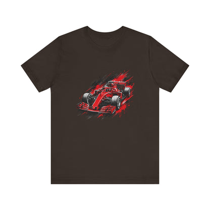 Red Racing Formula Car tee | Race Car T-Tricou Personalizat Formula Racing Red Storm | Bella Canvas® 3001 100% Bumbac Premium Unisex