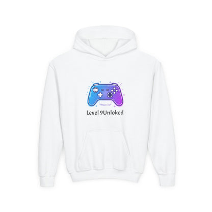 Level 9 Unlocked Video Game Controller Hoodie | Gamer Kids Sweatshirt