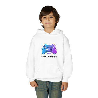Level 9 Unlocked Video Game Controller Hoodie | Gamer Kids Sweatshirt