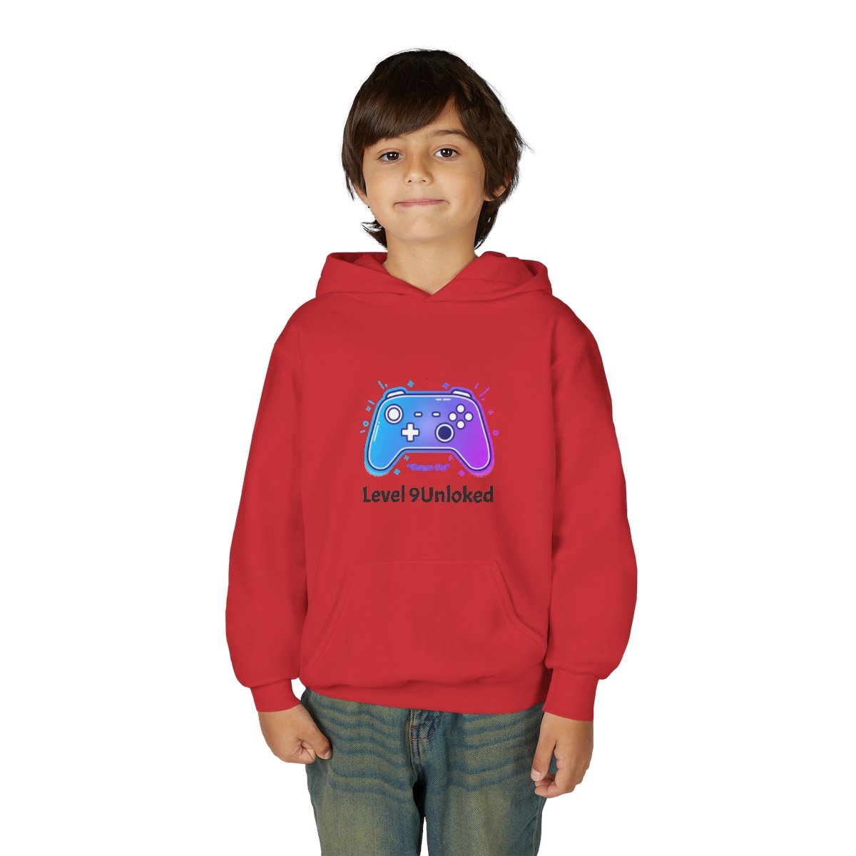 Level 9 Unlocked Video Game Controller Hoodie | Gamer Kids Sweatshirt