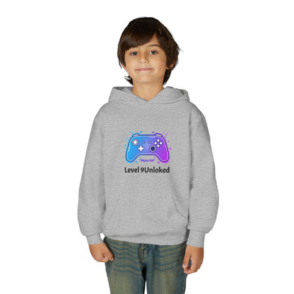 Level 9 Unlocked Video Game Controller Hoodie | Gamer Kids Sweatshirt