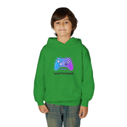 Level 9 Unlocked Video Game Controller Hoodie | Gamer Kids Sweatshirt