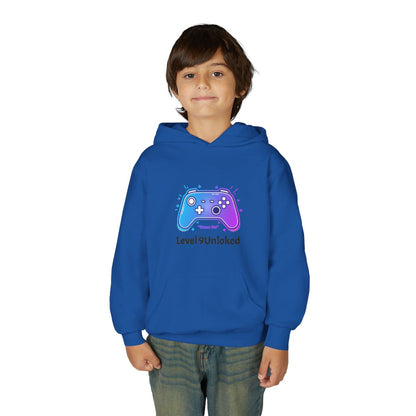 Level 9 Unlocked Video Game Controller Hoodie | Gamer Kids Sweatshirt