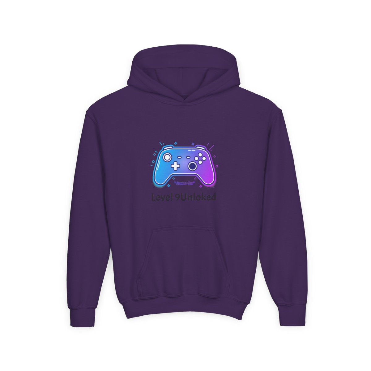 Level 9 Unlocked Video Game Controller Hoodie | Gamer Kids Sweatshirt