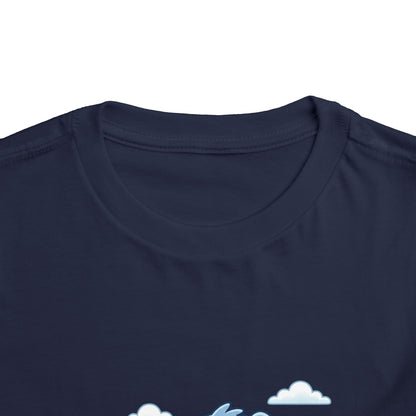 Blue Puppy Cartoon Toddler Tee | Cute Dog IllustrationTricou Personalizat Copii Bella Canvas® – 100% Bumbac Premium pentru Băieți și Fetițe 2T–5T | Tricou Personalizat Confortabil și Colorat