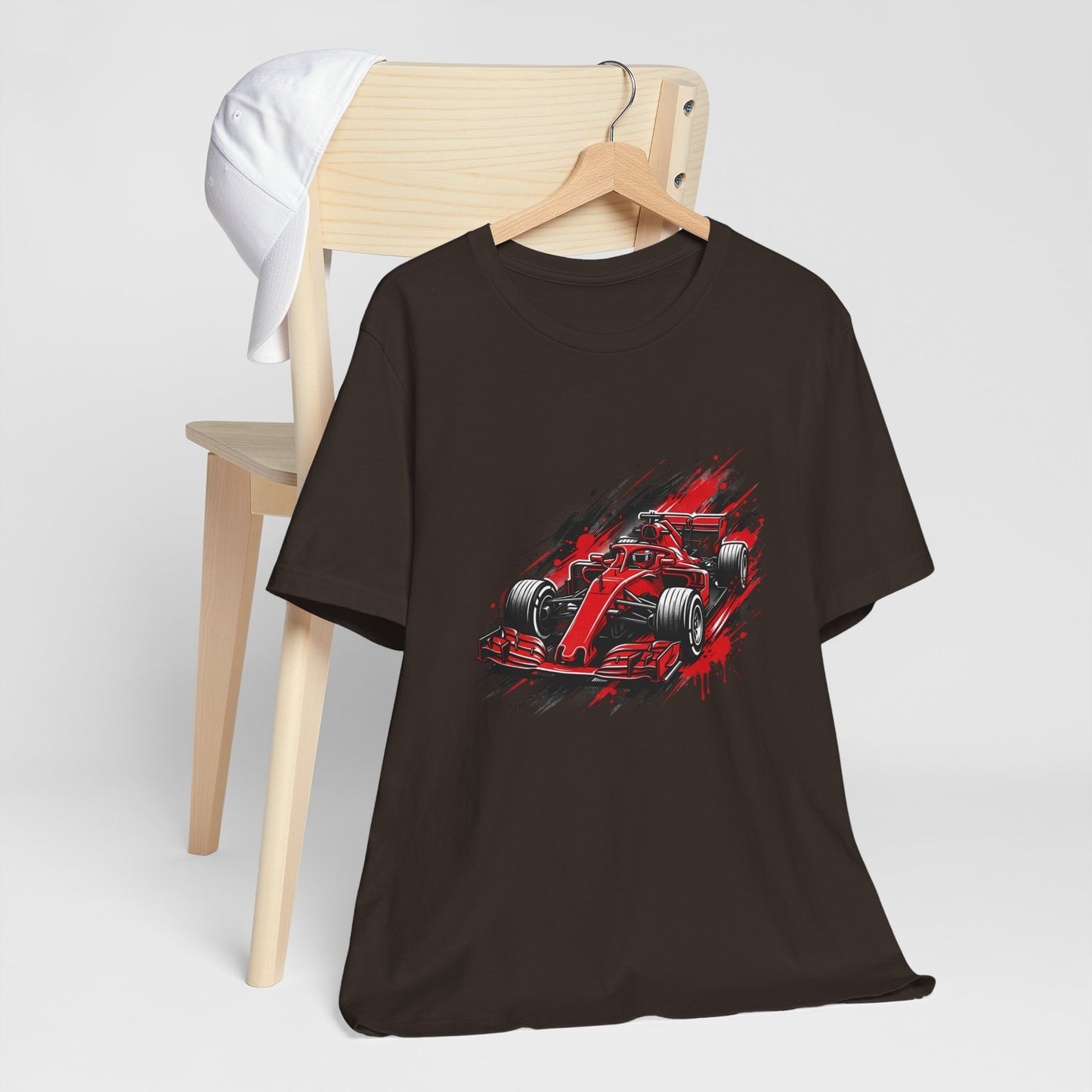Red Racing Formula Car tee | Race Car T-Tricou Personalizat Formula Racing Red Storm | Bella Canvas® 3001 100% Bumbac Premium Unisex