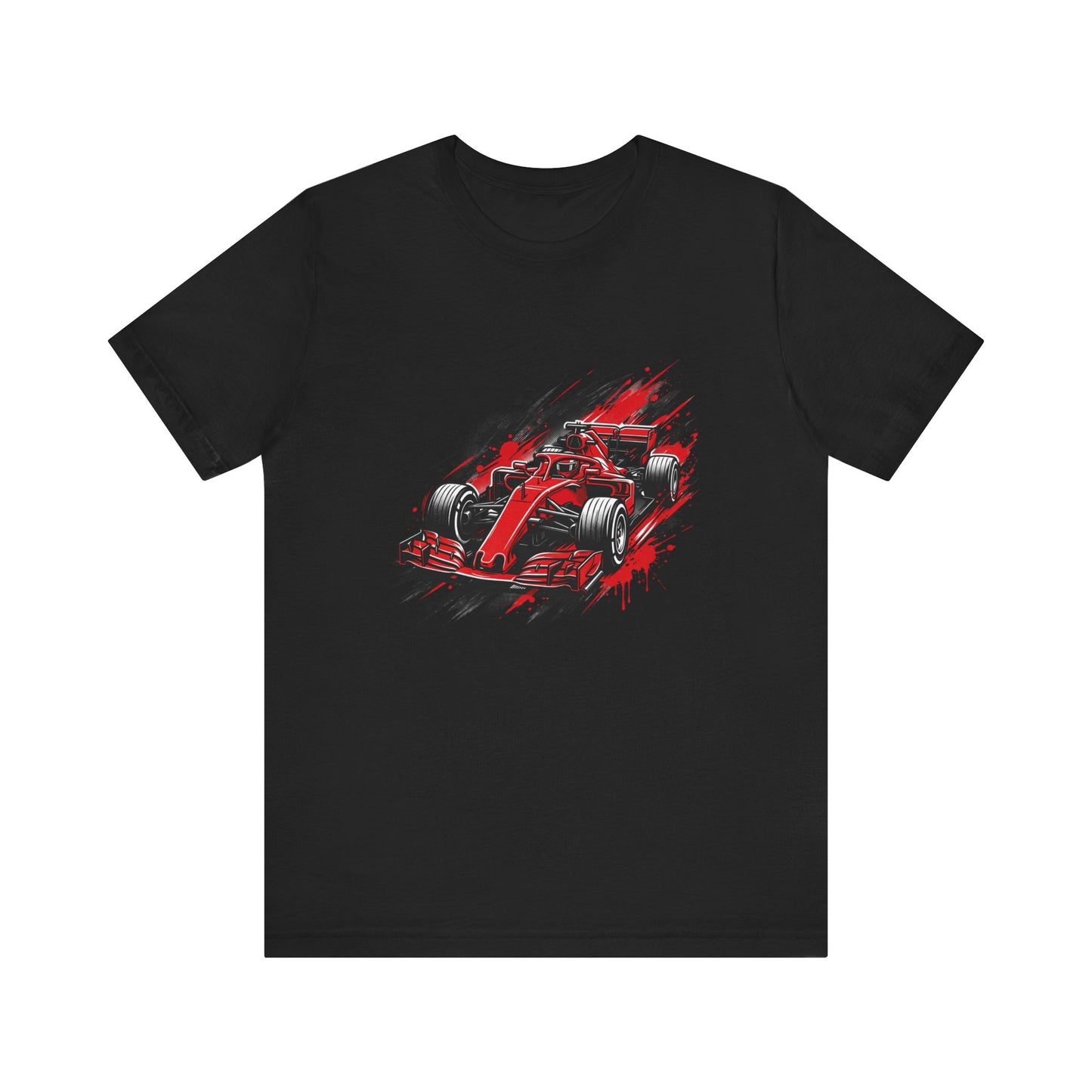 Red Racing Formula Car tee | Race Car T-Tricou Personalizat Formula Racing Red Storm | Bella Canvas® 3001 100% Bumbac Premium Unisex