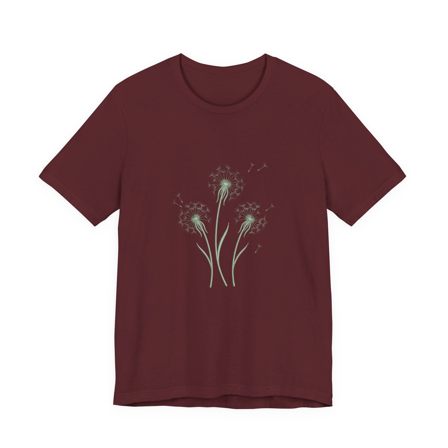 Dandelion Seed Trio Tee | Minimal Botanical Floral ShirtTricou Personalizat Păpădie Minimalistă | Bella Canvas® 3001 Bumbac Premium Unisex
