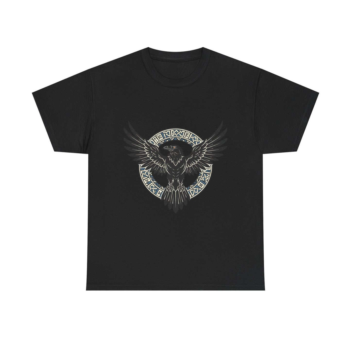 Viking Raven Circle Tee | Norse Knotwork Raven T-shirt