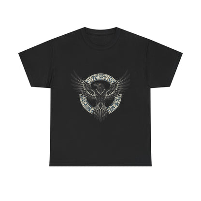 Viking Raven Circle Tee | Norse Knotwork Raven T-shirt