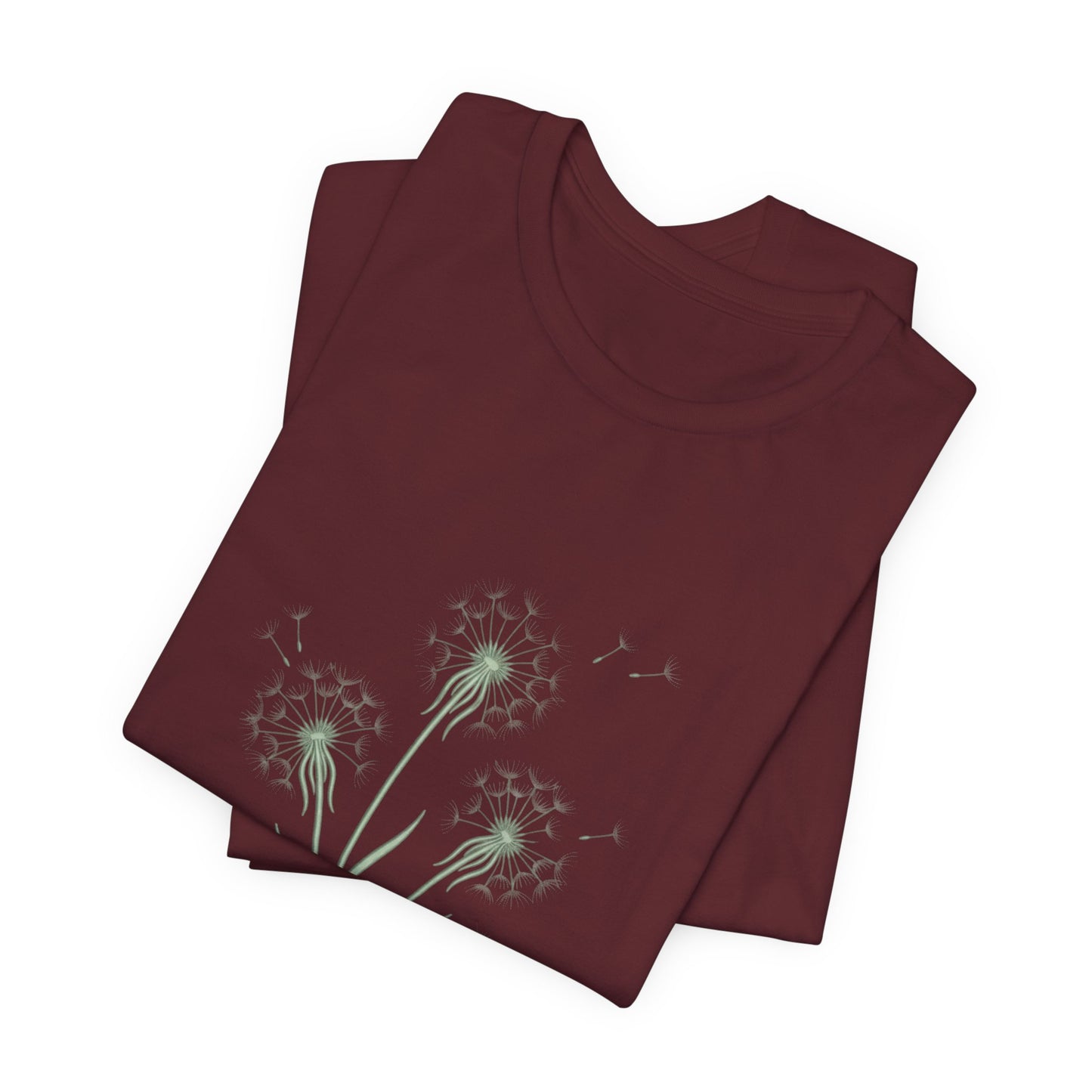 Dandelion Seed Trio Tee | Minimal Botanical Floral ShirtTricou Personalizat Păpădie Minimalistă | Bella Canvas® 3001 Bumbac Premium Unisex