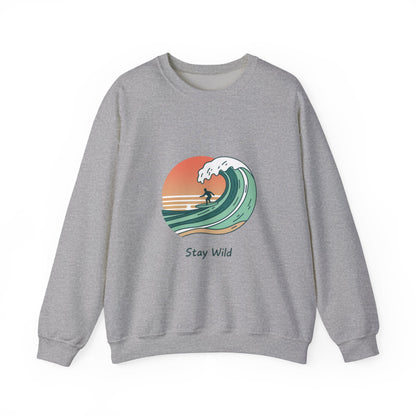 Stay Wild Surf Crewneck Sweatshirt