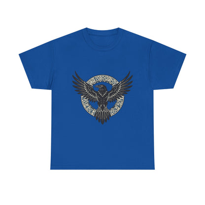 Viking Raven Circle Tee | Norse Knotwork Raven T-shirt
