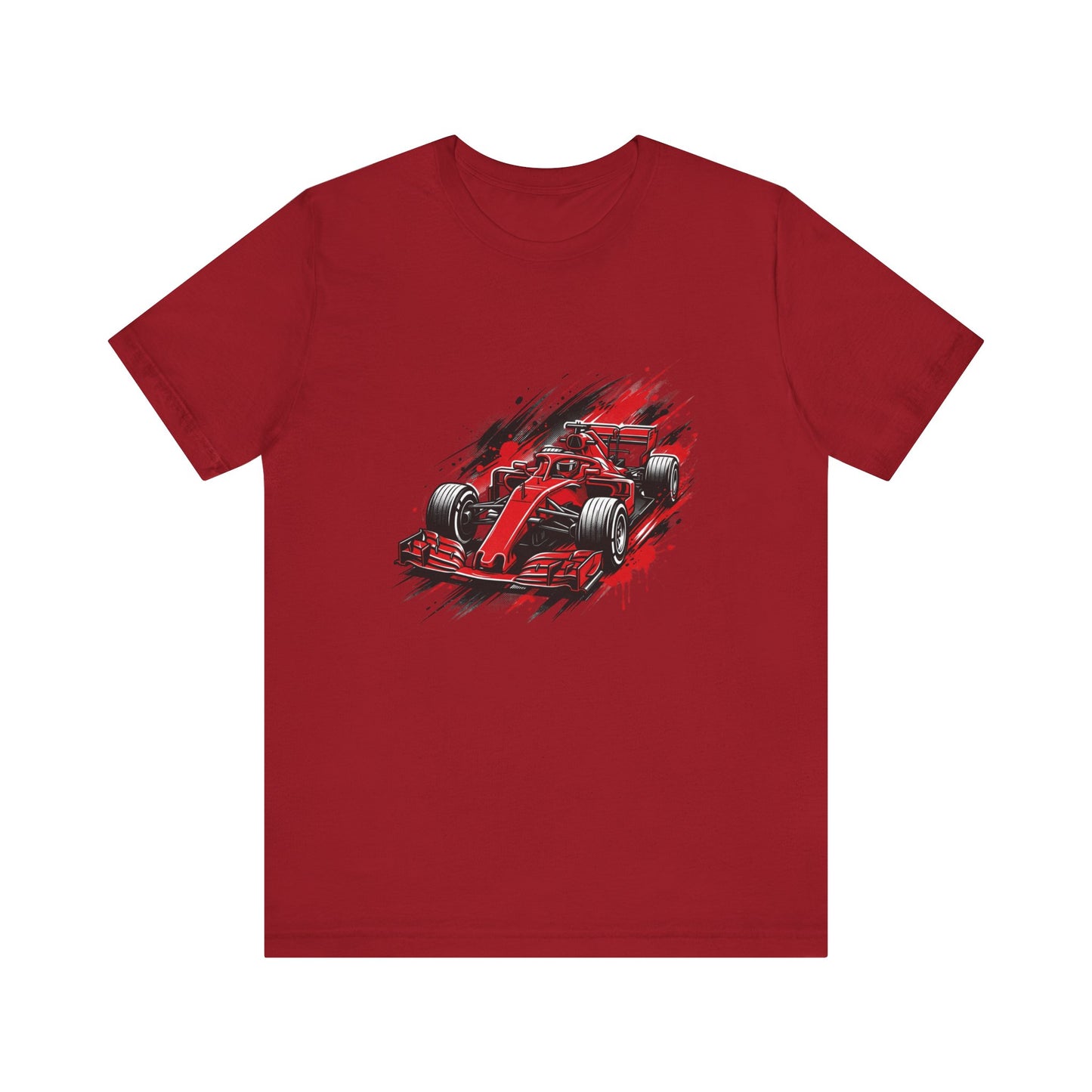 Red Racing Formula Car tee | Race Car T-Tricou Personalizat Formula Racing Red Storm | Bella Canvas® 3001 100% Bumbac Premium Unisex