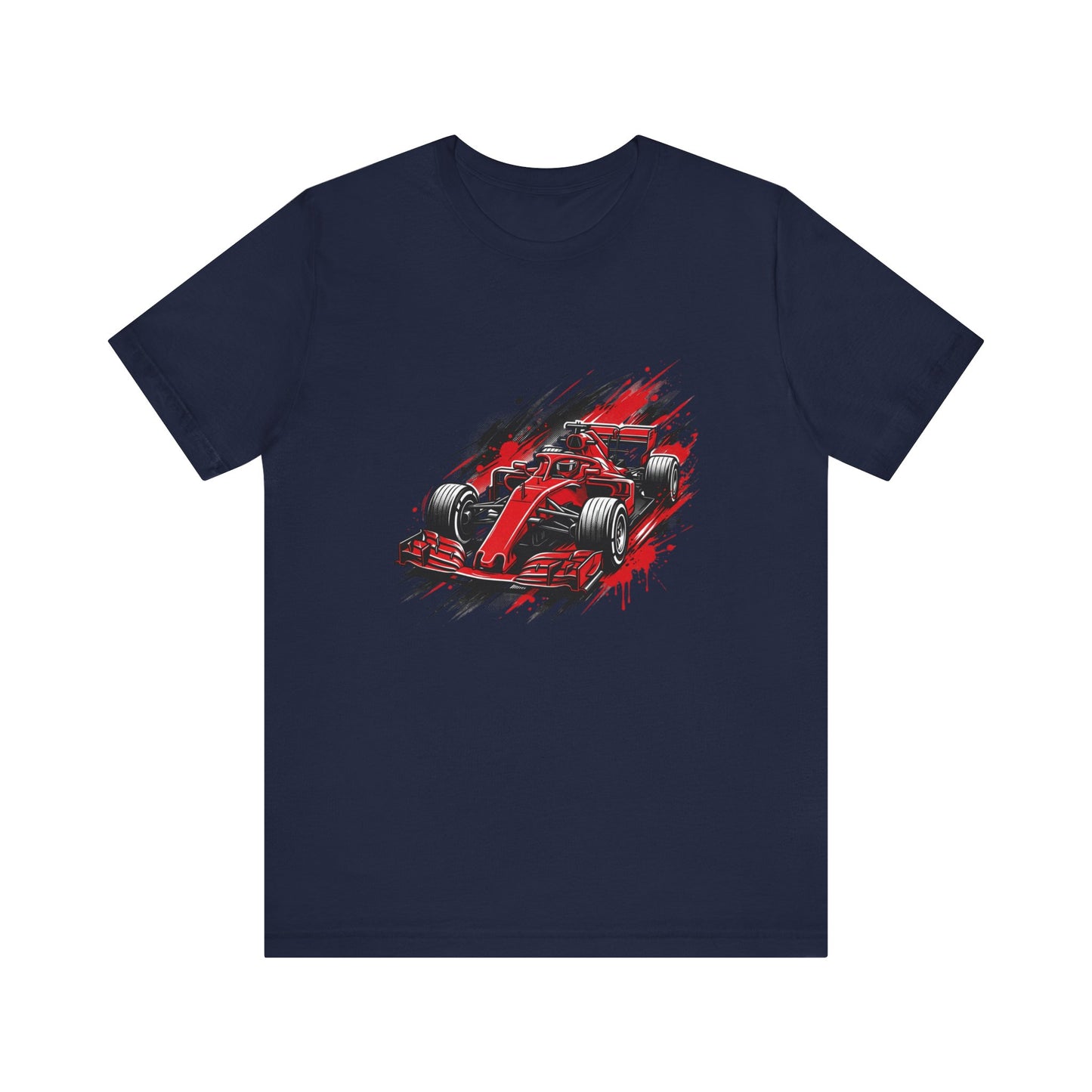 Red Racing Formula Car tee | Race Car T-Tricou Personalizat Formula Racing Red Storm | Bella Canvas® 3001 100% Bumbac Premium Unisex