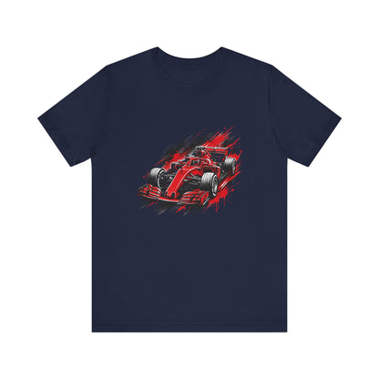 Red Racing Formula Car tee | Race Car T-Tricou Personalizat Formula Racing Red Storm | Bella Canvas® 3001 100% Bumbac Premium Unisex