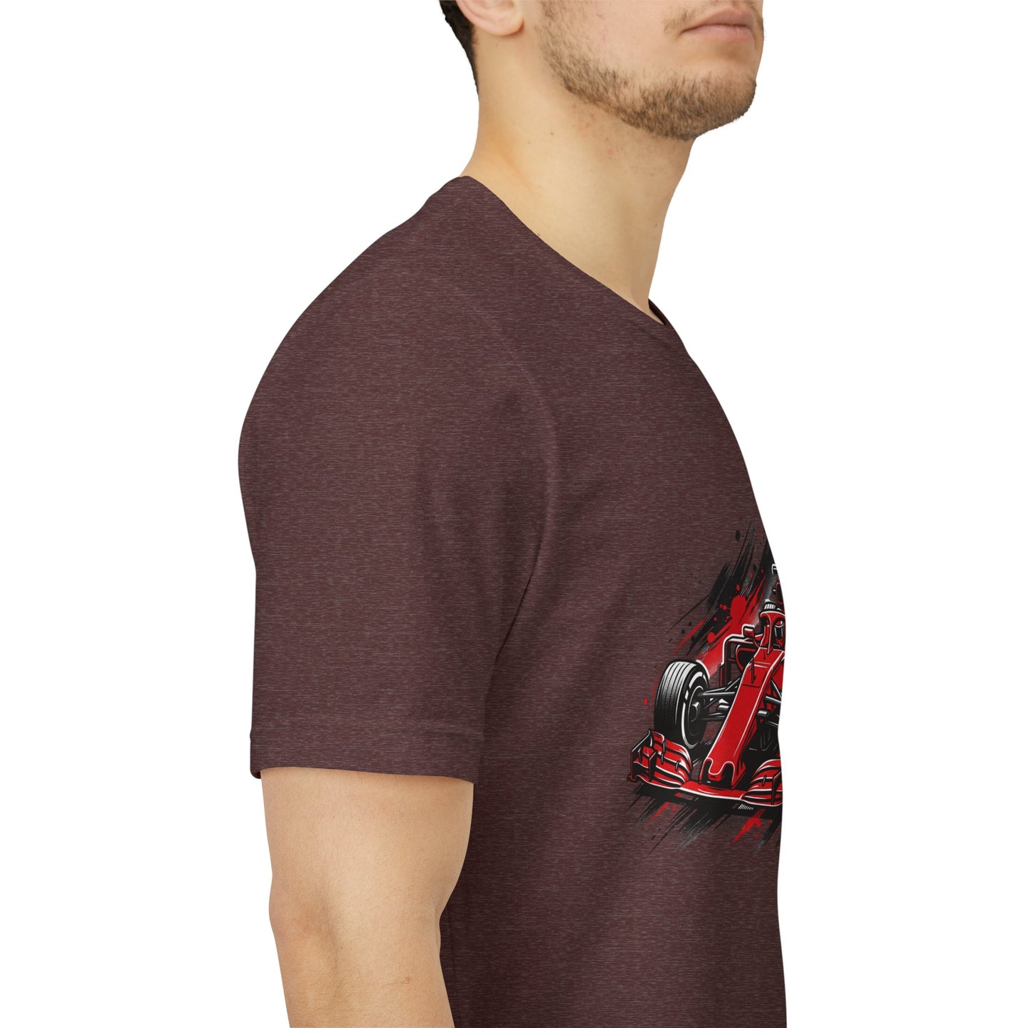 Red Racing Formula Car tee | Race Car T-Tricou Personalizat Formula Racing Red Storm | Bella Canvas® 3001 100% Bumbac Premium Unisex