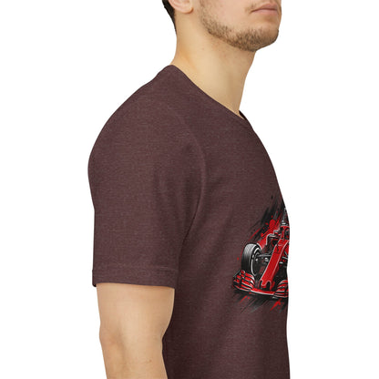 Red Racing Formula Car tee | Race Car T-Tricou Personalizat Formula Racing Red Storm | Bella Canvas® 3001 100% Bumbac Premium Unisex