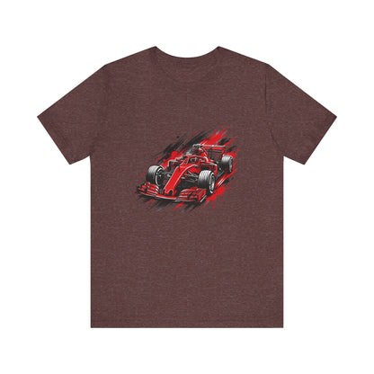Red Racing Formula Car tee | Race Car T-Tricou Personalizat Formula Racing Red Storm | Bella Canvas® 3001 100% Bumbac Premium Unisex