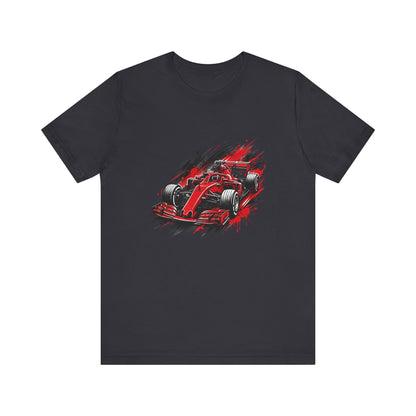 Red Racing Formula Car tee | Race Car T-Tricou Personalizat Formula Racing Red Storm | Bella Canvas® 3001 100% Bumbac Premium Unisex