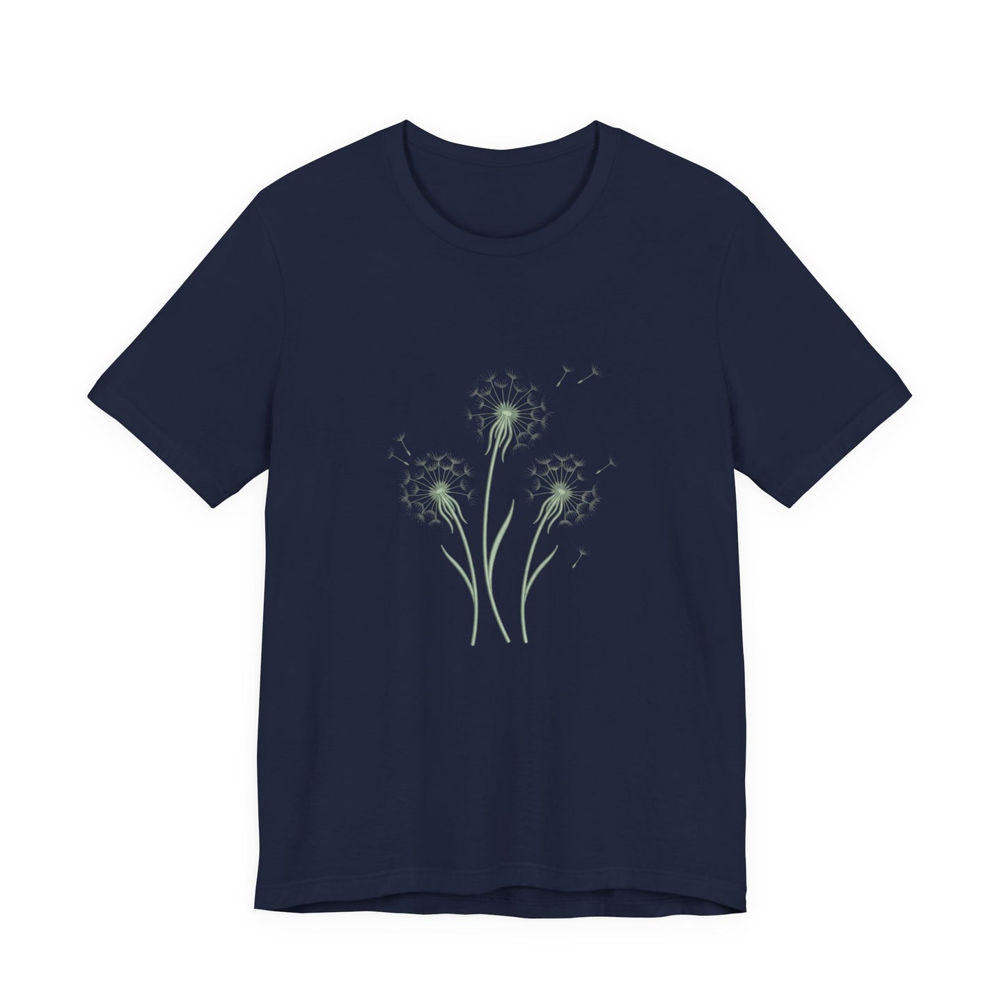 Dandelion Seed Trio Tee | Minimal Botanical Floral ShirtTricou Personalizat Păpădie Minimalistă | Bella Canvas® 3001 Bumbac Premium Unisex