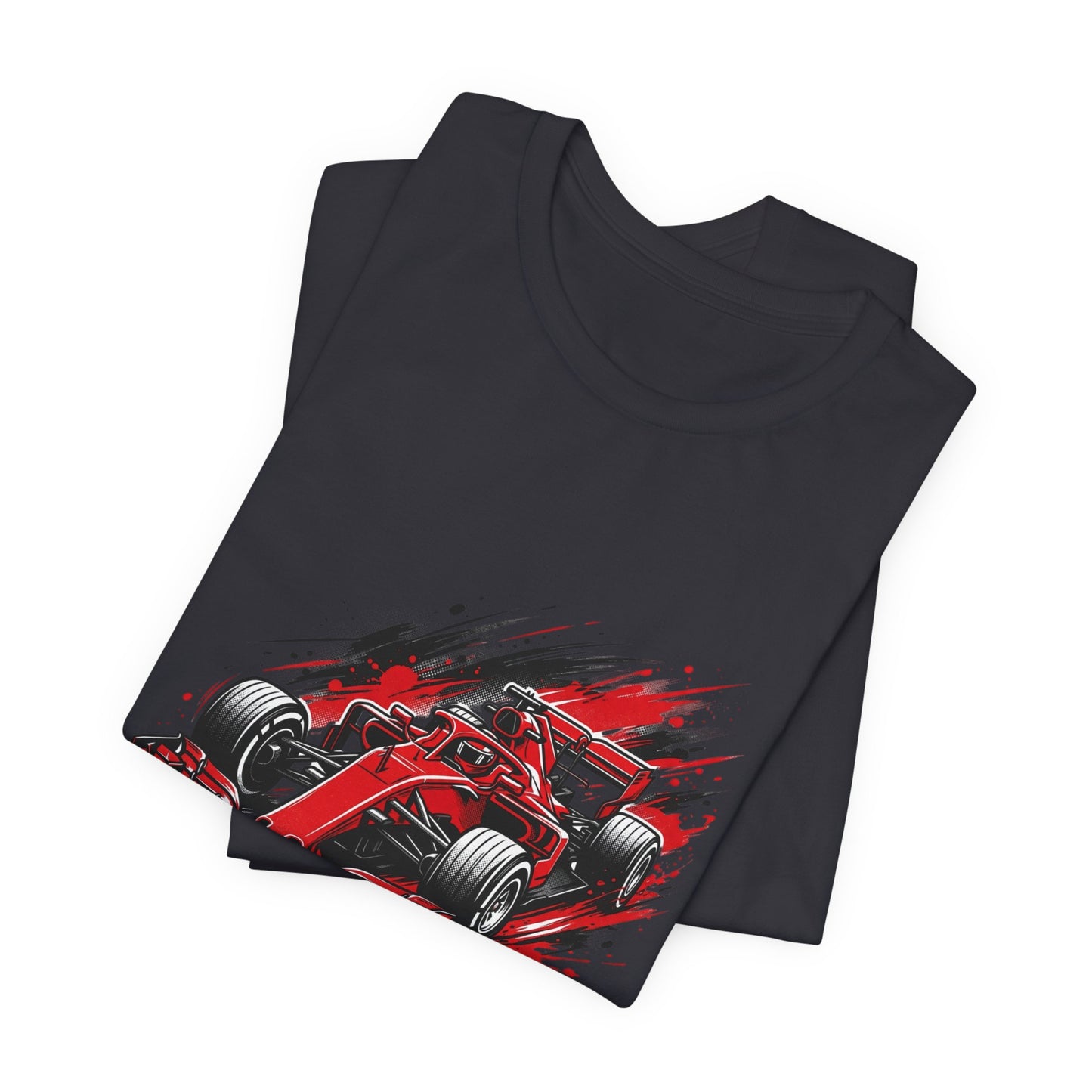 Red Racing Formula Car tee | Race Car T-Tricou Personalizat Formula Racing Red Storm | Bella Canvas® 3001 100% Bumbac Premium Unisex