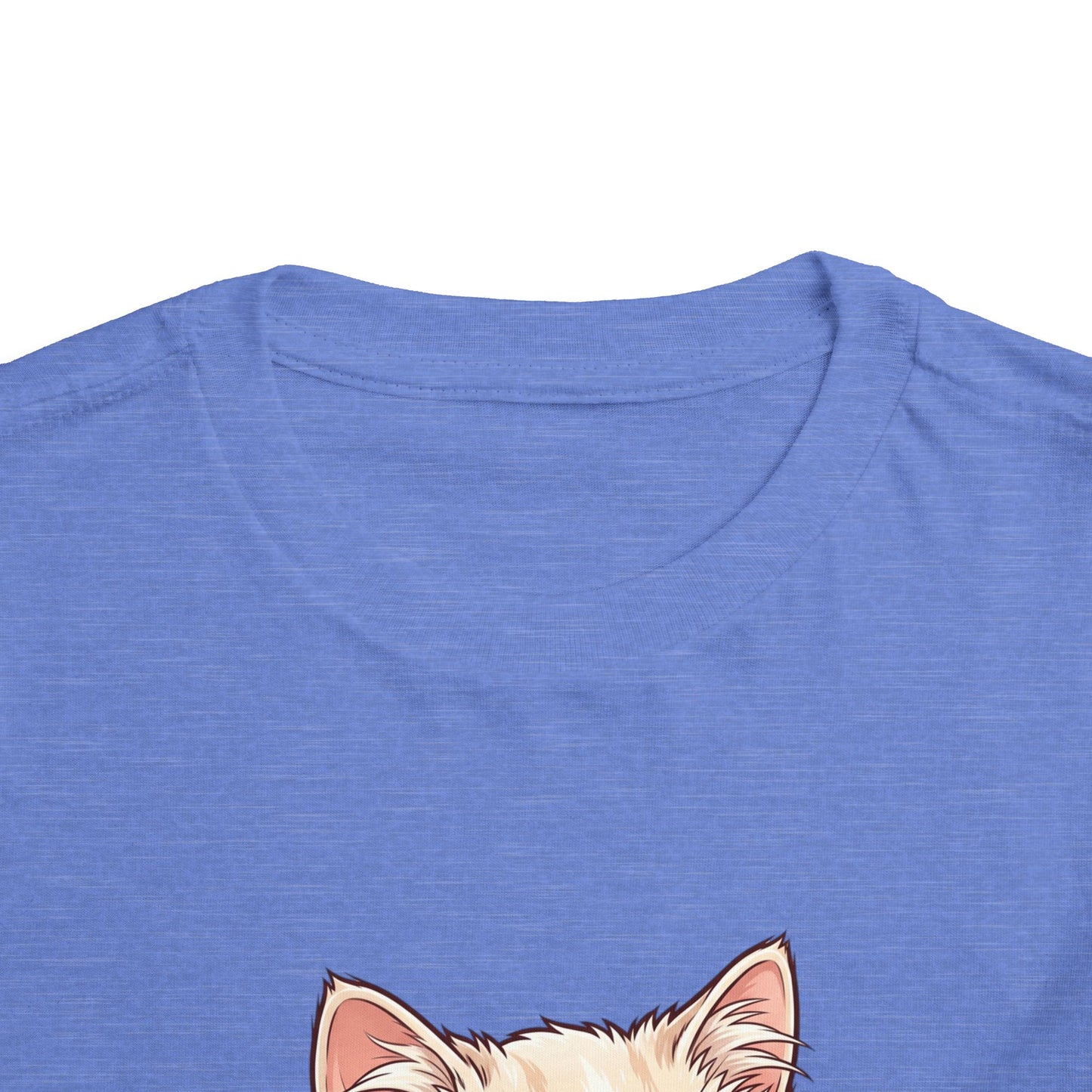 Cute Cat with Glasses and Bubblegum Toddler Tee | Pink Bow Cat Tricou Personalizat pentru Fetițe cu Pisicuță Roz Fashion | 100% Bumbac Premium pentru Copii