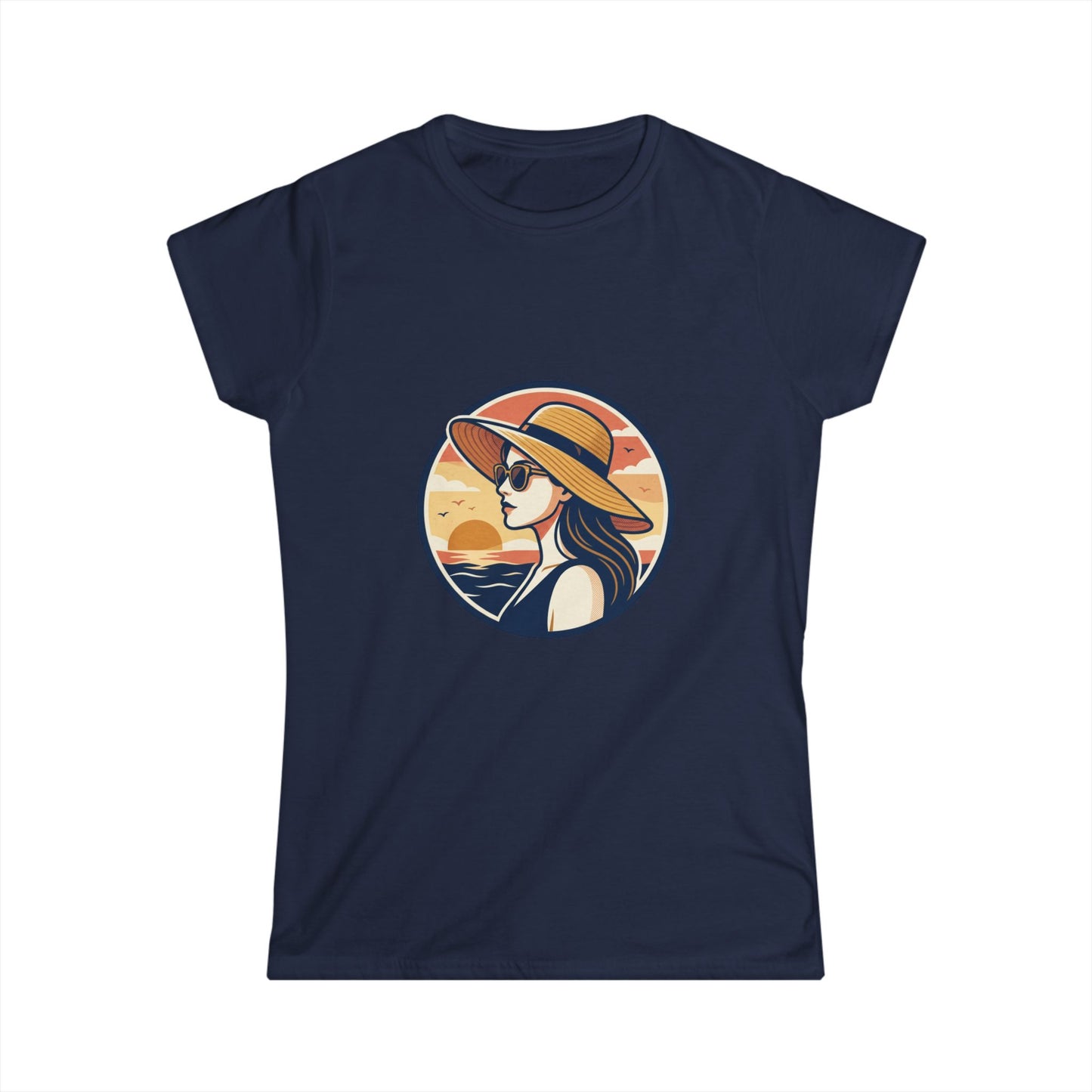 Sunset Beach Woman T-Shirt — Stylish Summer Graphic Tee